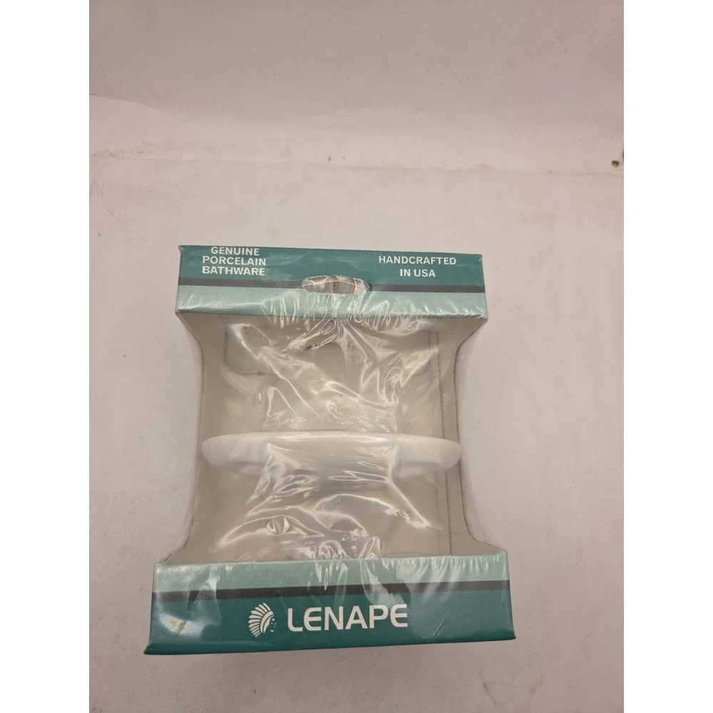 Vtg Lenape Toothbrush Holder Classic White Porcelain Factory Sealed 90s Genuine